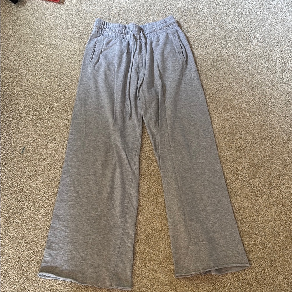 Grey wide legged sweats